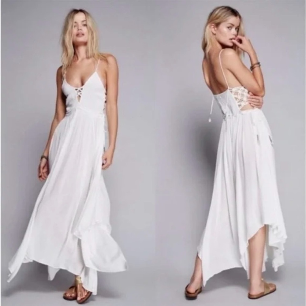 Free People Asymmetrical White Dress